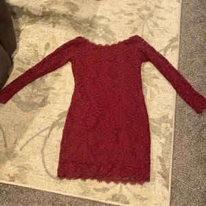 Jump Red Lace Body-Con Dress